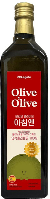 셀게이트 올라이브 엑스트라버전 올리브오일 스페인, 1L, 1개