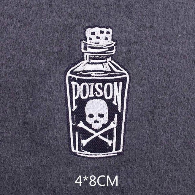 와펜 자수 패치 열접착 빈티지 캐릭터 명품와펜 punk skull iron on patch on clothes diy stripe embroidered patchs for 락