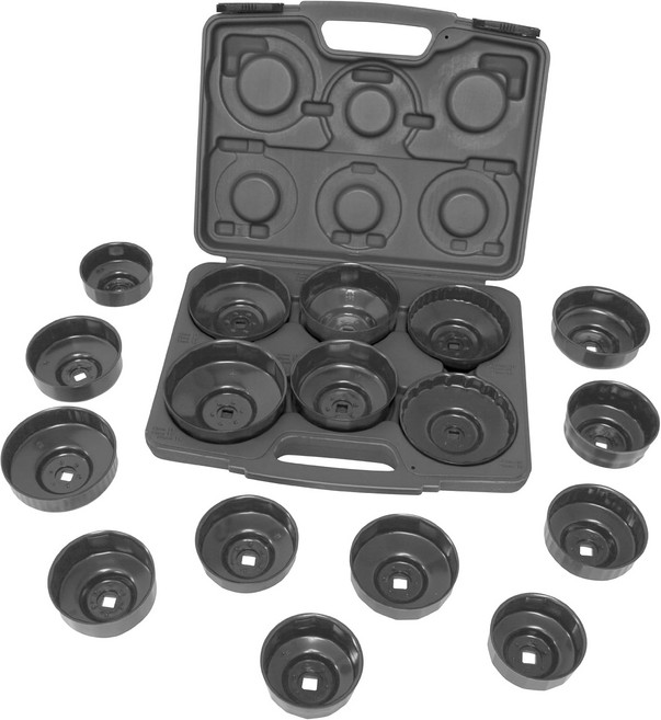 Lisle 61600 헤비 듀티 엔드 캡 필터 렌치 - 65mm 14 플루트, 17-piece Set, 17-piece Set
