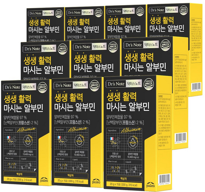 팔레오 닥터스노트 생생 활력 마시는 알부민 액상, 20g, 150개