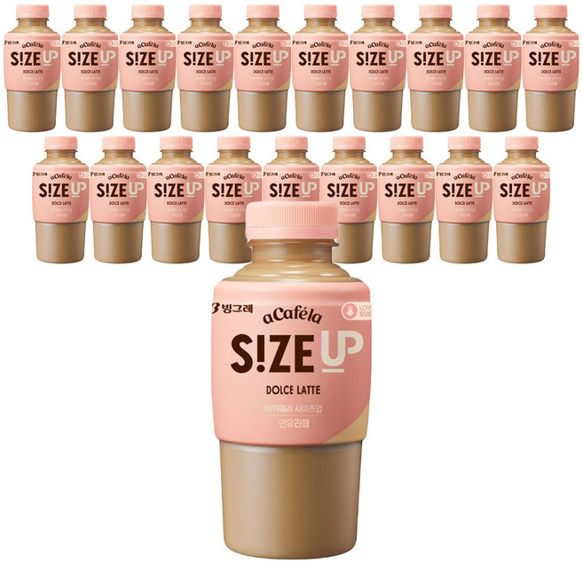빙그레 아카페라 사이즈업 돌체라떼, 350ml, 20개