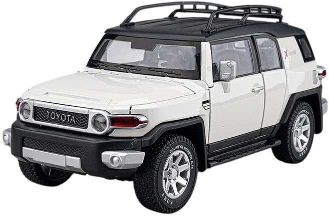 마이카 다이캐스트 합금 1:24 도요타 FJ 크루저 모델 자동차 모형 피규어 장식, 1개, 01.화이트