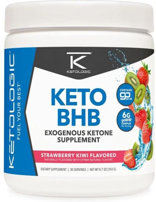 Ketologic Keto BHB Patriot Pop Flavor 30 Servings - Exogenous Ketone Supplement with goBHB Beta-H, Strawberry Kiwi, 1개, 243g - 쿠팡