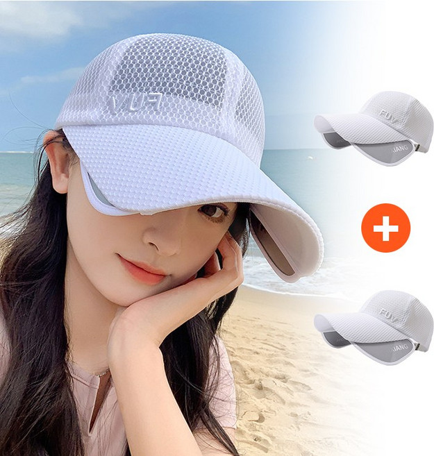 어나더뷰 1+1 2561 [4컬러] 메쉬 날개 볼캡 썬캡 확장 썬바이저 자외선차단 버킷햇 야구 스포츠 골프 바캉스 여름 모자