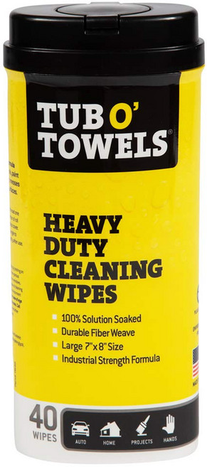 [다목적세정티슈]터브 오 타월 40매 (TUB O' HEAVY DUTY CLEANING WIPES), 1개