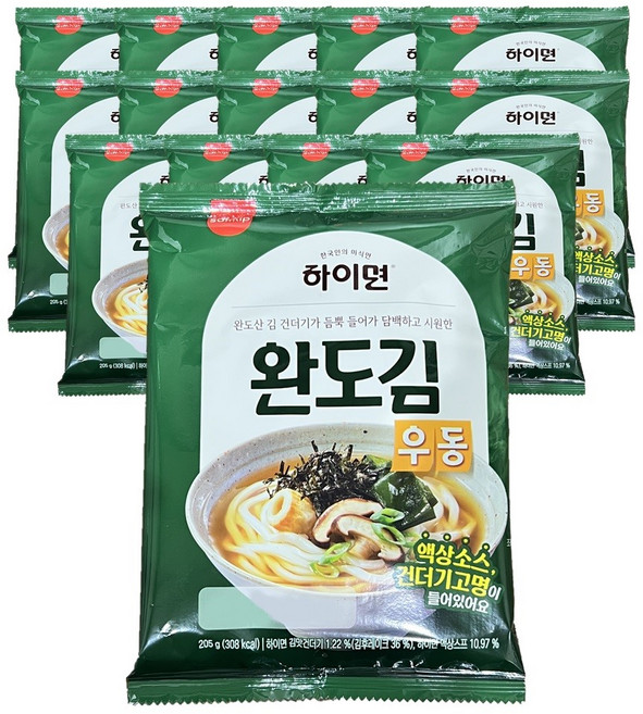 하이면 (우동/국수/볶음면 택), 205g, 15개