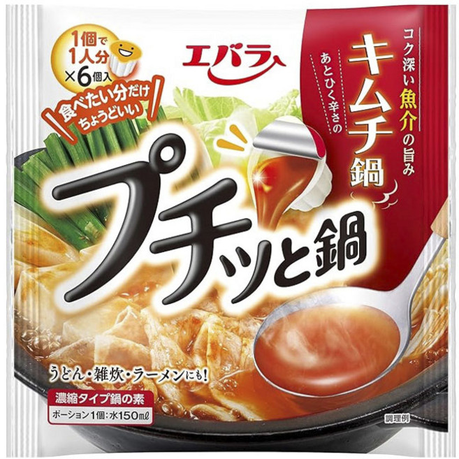 에바라 푸칫토 김치 나베 6개입, 1개, 138g