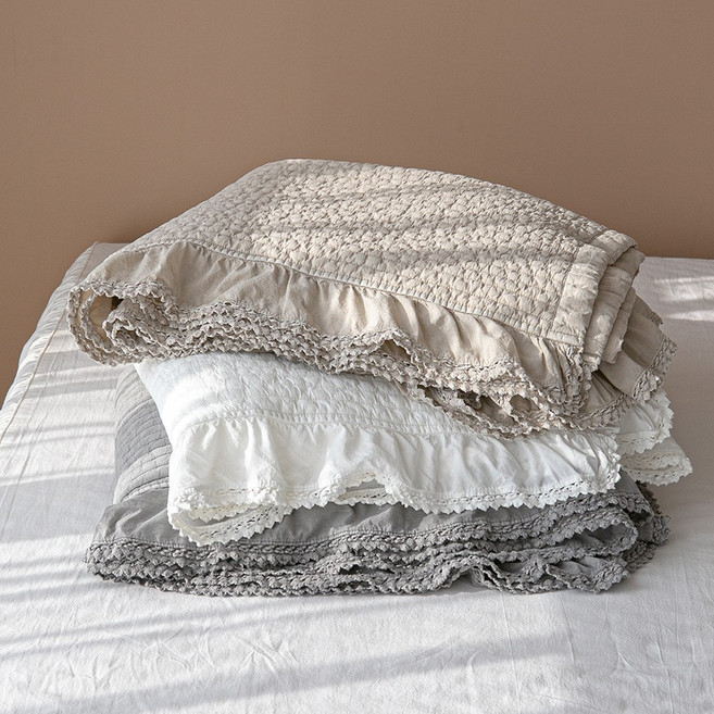 레이스 누빔 순면 패드, 그레이