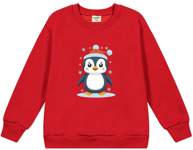 눈꽃펭귄 기모 맨투맨 아동 키즈 티셔츠 A270