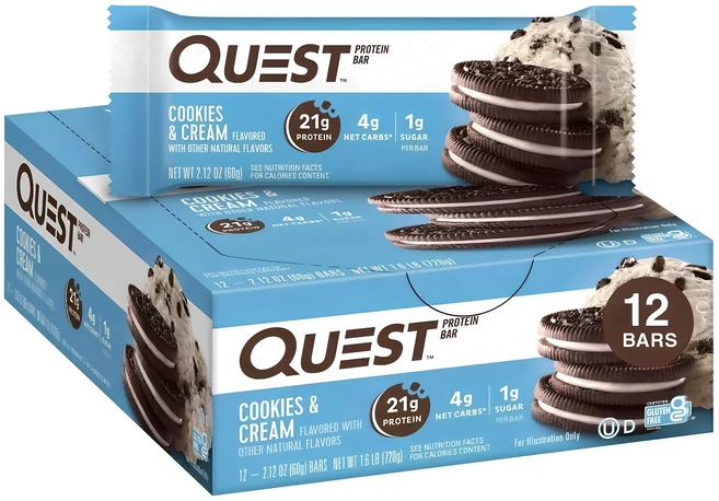 퀘스트뉴트리션 프로틴 바 프로틴 21g, 60g, 12개 - 쿠팡