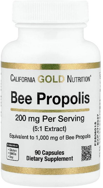 CGN 프로폴리스 벌꿀 꿀벌 캘리포니아골드 Propolis 200mg 90캡슐, 90정
