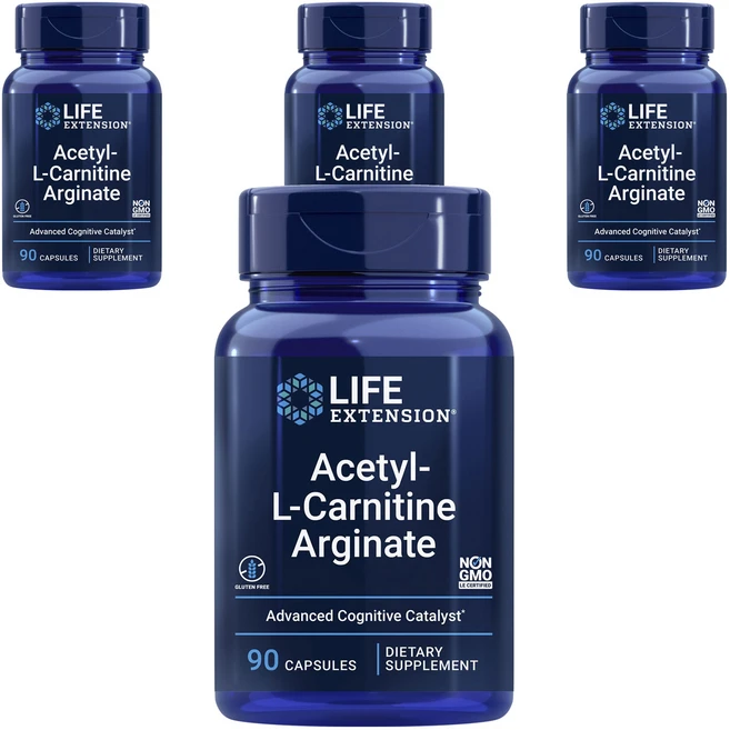 라이프익스텐션 아세틸-L-카르니틴 아르기네이트 캡슐, 90정, 4개 - 쿠팡