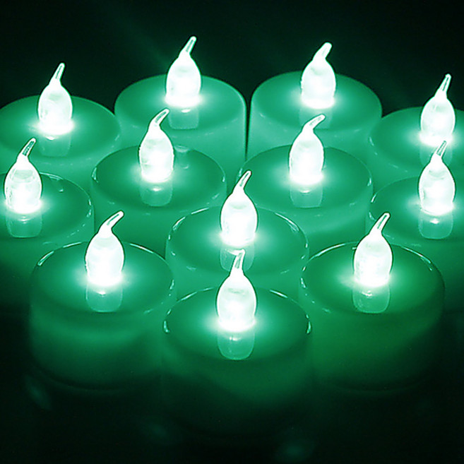 LED 티라이트 5종/ 전자 촛불 양초 캔들 초 생일 파티, 티라이트(그린)