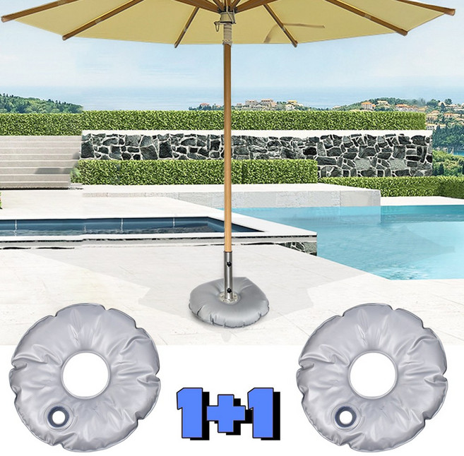 1+1 바니엘 10리터 파라솔 고정 물튜브 받침대 물주머니, 2개, 1단, 10L 그레이