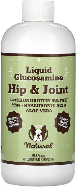 Natural Dog Company 액상 글루코사민 고관절 및 관절 반려견용 473ml(16fl oz), NaturalDogCompany액상글루코사민고관절및관절, 1개 - 쿠팡