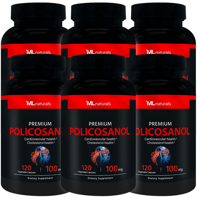 [미국빠른직구] 마이라이프 내추럴스 고함량 폴리코사놀 100mg (총지방족 99%/옥타코사놀 60%), 6개, 120정