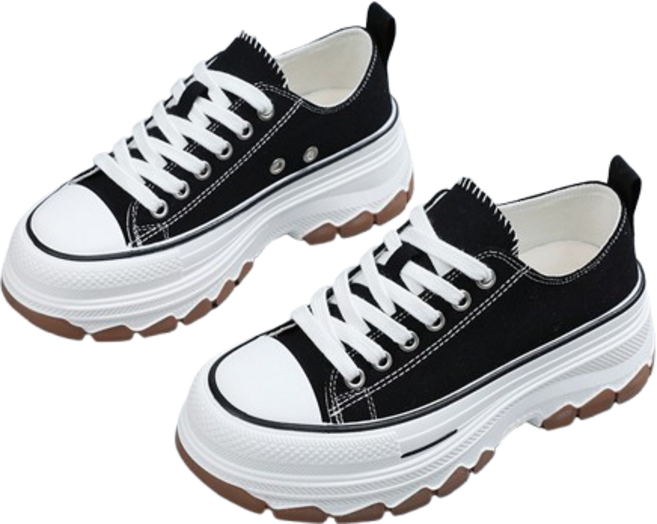 자칠 여성용 키높이 통굽 스니커즈 클래식 운동화