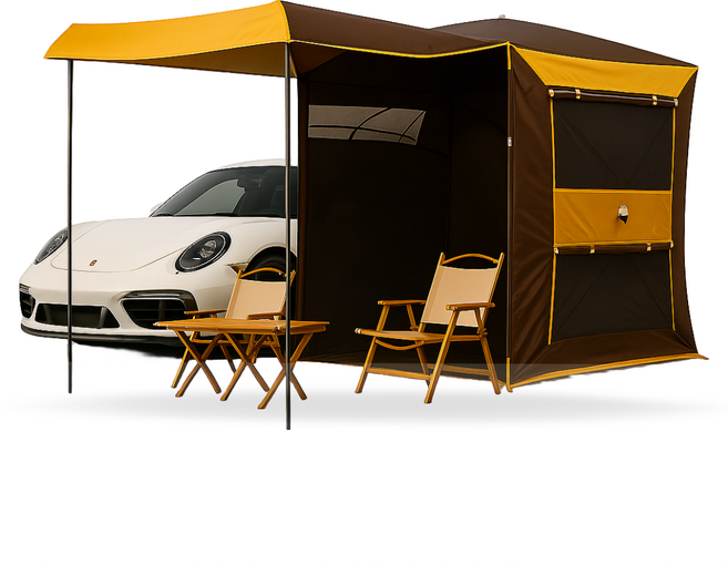 칼리도 suv호환 차박텐트 차량도킹텐트 차박꼬리텐트 트렁크, 브라운