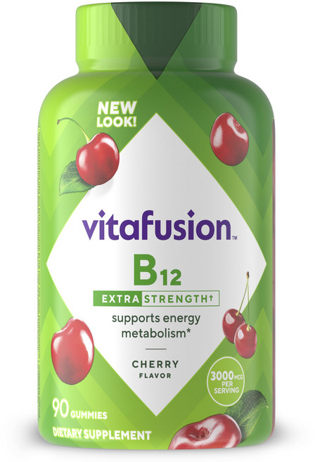 Vitafusion B12特強櫻桃軟糖, 1個, 90錠