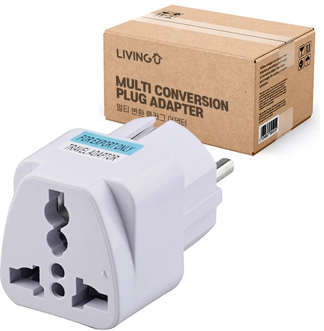 리빙유 멀티 변환 어댑터 콘센트 돼지코 110V 220V 변환, 1개 - 쿠팡