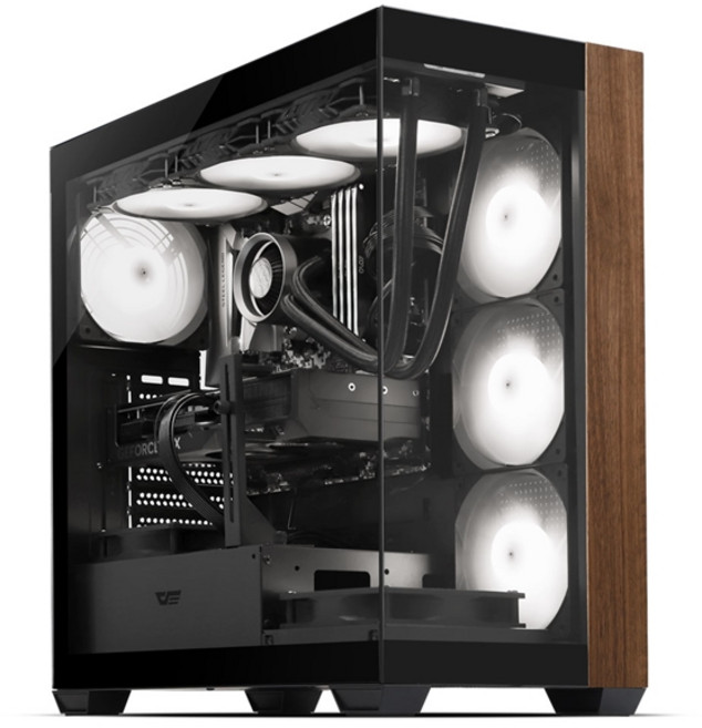 darkFlash DS900 ARGB 강화유리 (블랙 우드), 1개