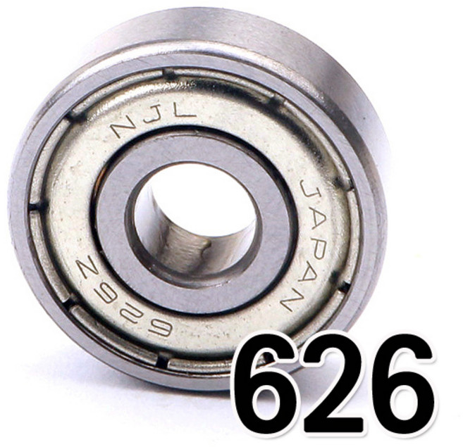 NJL 일본 베어링 626 볼 626ZZ 일산 볼베어링 소형 미니 베아링 계양 보쉬 대우 산업용 기계 수리 전동공구 에어공구 부품 부속 자전거 인라인 스케이트 보드 3D 프린터 RC카 자동차 릴 낚시대 플랜지 미니어처, 1개