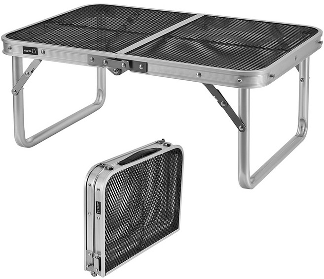 아테파 미니 스틸 메쉬 접이식 테이블, 실버