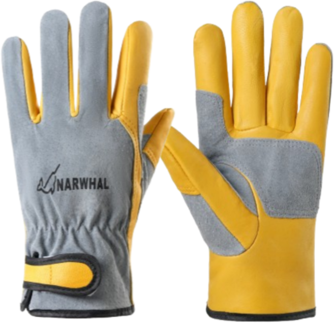 용접장갑 알곤 용접장갑 캠핑장갑 가시장갑 - 나르웨일통상, 노란색 + 회색 - ( 프리미엄 ), 1세트