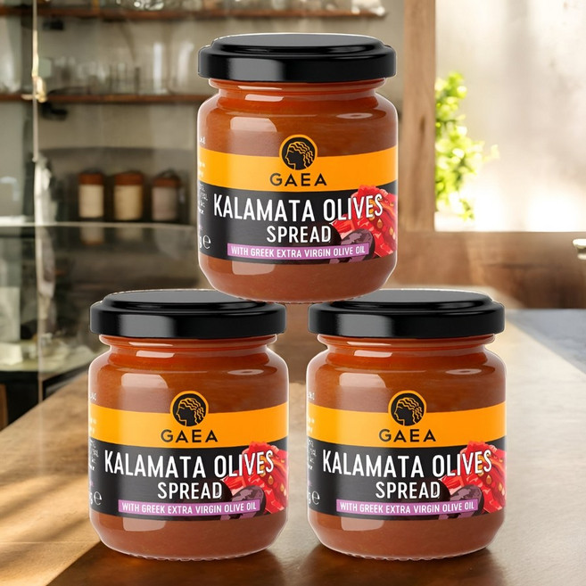 그리스 가이아 칼라마타 올리브 건조 토마토 스프레드 125g x3병