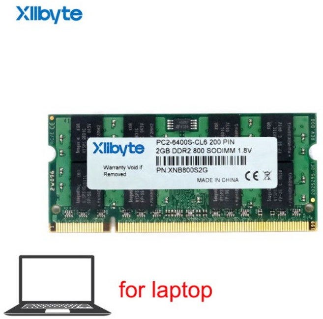 Xllbyte 노트북 RAM 533mhz(PC2-4200)/667Mhz(PC2-5300)/800mhz(PC2-6400) 용 새 밀봉 SODIMM DDR2 2GB 메, 02 2GB 667Mhz