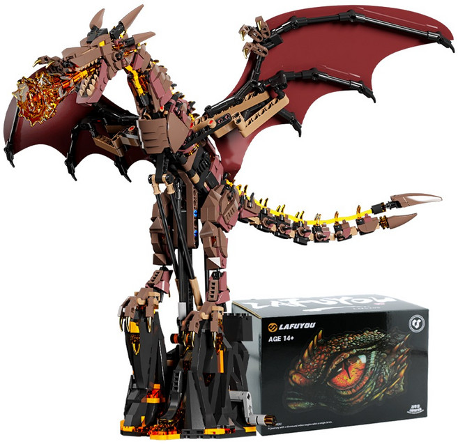 라푸유 스마우그의 페허 MOC블록 호빗 드래곤 블럭세트 smaug 피규어 호환블록, 1개, No.13102