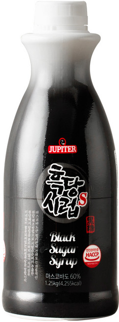 [쥬피터]흑당 시럽 1.25kg 흑설탕 버블 밀크티 레시피