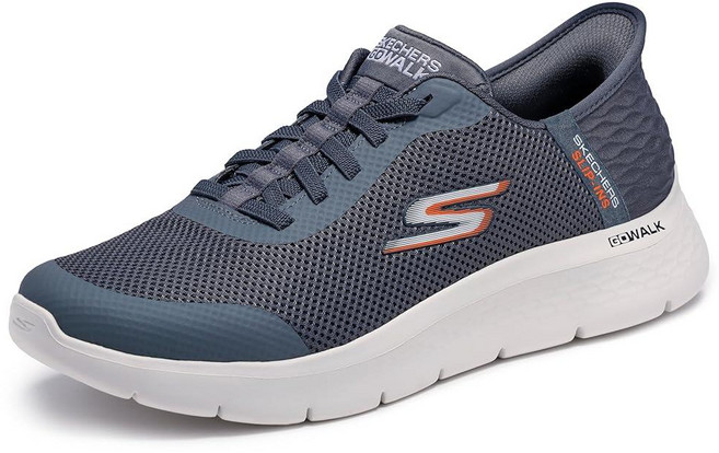 Skechers 남성용 핸즈프리 슬립온 고 워크 플렉스 핸즈 업 스니커즈 스니커즈 회색. 9 X-와이드