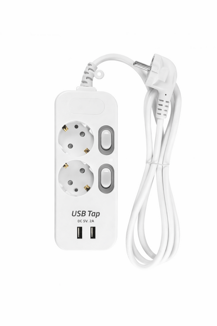 문고리닷컴 써지오 안전멀티탭 USB 개별 멀티탭 2구 DH-2029MUT, 1개