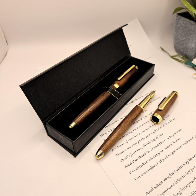 그루나무공방 [무료각인] 그라시아 수제 각인 우드금장 만년필 EF닙 / 어버이날 스승의날 선물, 만년필+기본케이스