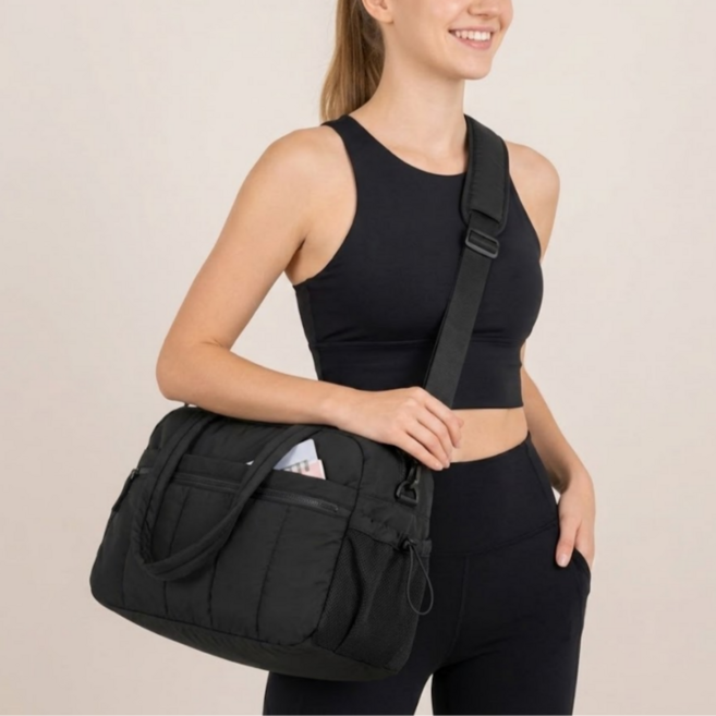 유앤클라인 가벼운 나일론 여행 운동 다용도 캐리어 결합 보스턴백