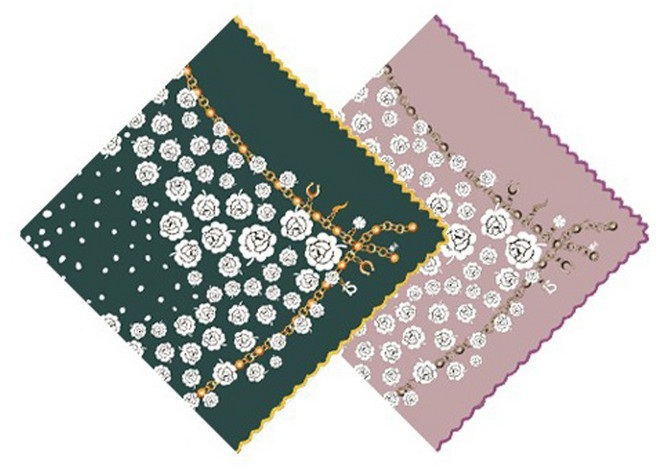 악세사리마켓 빅사이즈 가제 아사 순면 레이스 꽃무늬 패턴 여성 손수건 스카프