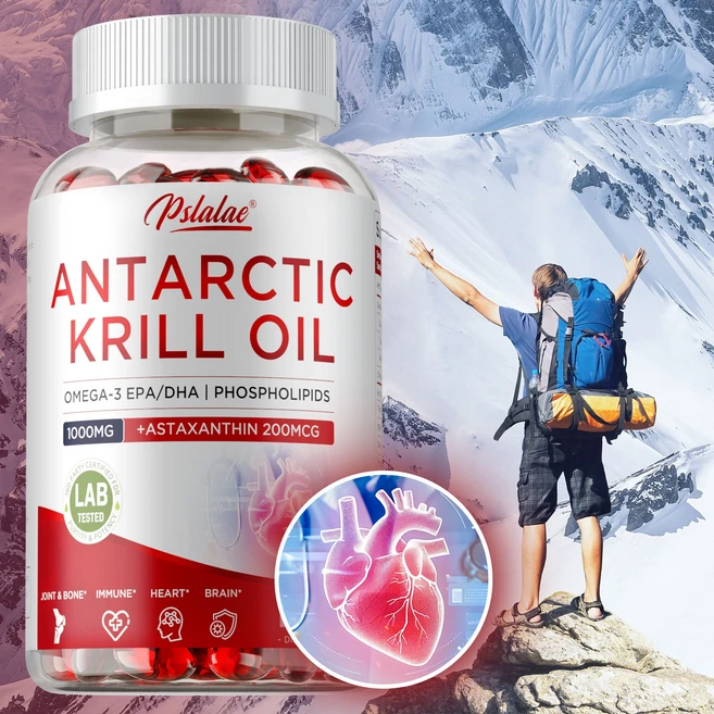 남극 크릴 오일 - 1000mg 심혈관 기능 인지 기능 향상 및 관절 통증 완화에 도움, 1개, 60정 - 쿠팡