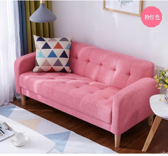 패브릭 2인용 쇼파 기능성 모듈 거실 원룸 편안한 가정용 대기실 소파 스윙, F. 분홍색