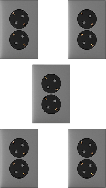 르그랑 아펠라 마그네슘 Simple 45도 핀타입 2구 매입 콘센트, 5개