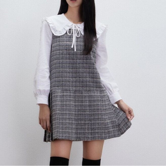 미쏘 스퀘어넥 미니 원피스