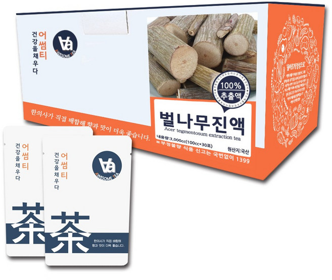 중저온추출 16시간 국산 벌나무 즙 진액, 100ml, 30개