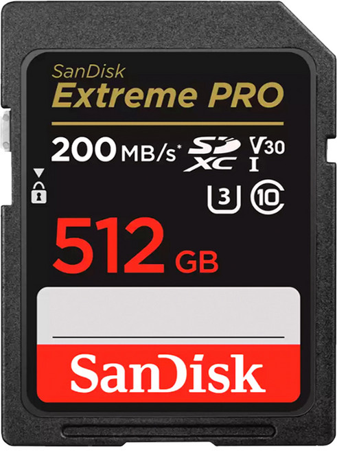SANDISK Extreme PRO SDXC UHS-I U3 專業攝影 200MB 高速 記憶卡, 1個, 512GB
