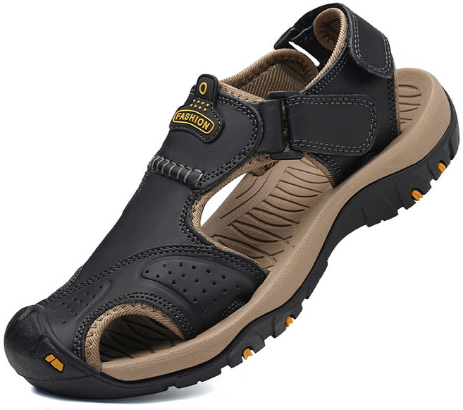 [ 보이앤맨 ] 소가죽 남자 빅사이즈 샌들 남성 편한 여름 캐주얼 신발 등산 트래킹화 슈즈