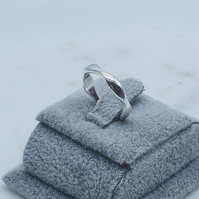 실버 925 웨이브 볼드 남녀은반지 커플링 실버반지 무광유광 은반지