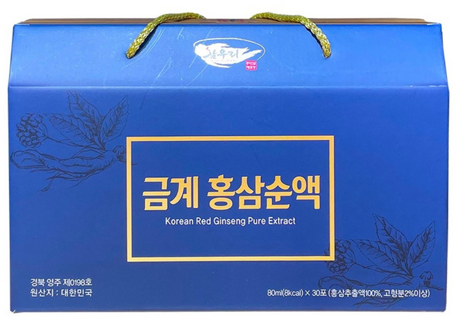 [삼우리]금계홍삼순액 6년근 홍삼100%(홍삼근90% 홍미삼10%)80ml*30팩, 2.4L, 1개