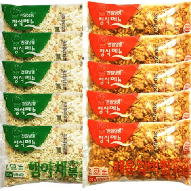 천일 볶음밥 10개 매운갈비찜볶음밥5봉+햄야채볶음밥5봉