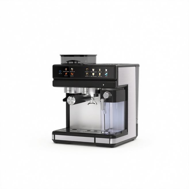 Aeomjk 家用意式咖啡機 CM3010 觸控面板, [Aeomjk]CM5720 - 不鏽鋼歐規1350W, 1個, 1350ml