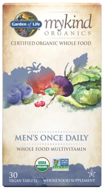 [미국정품직구상품] 가든오브라이프 마이카인드 원스 데일리 맨즈 멀티비타민 30정, 1개 - 쿠팡