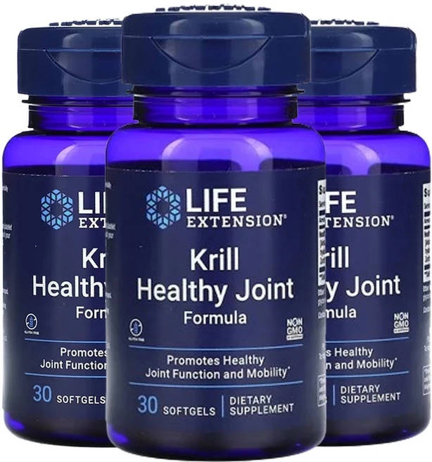 라이프익스텐션 크릴 건강 관절 포뮬러 30 소프트젤 3팩, 1정, 3개, 30정 - 쿠팡